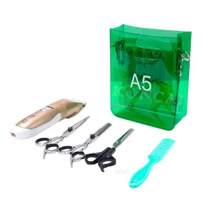 Hoge Kwaliteit Groothandel Fabricage Eco Pvc Make-Up Tool Handtas Schaar Twee In Een Set Clear Pouch