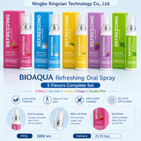 Spray rafraîchissant pour l'haleine à la menthe double saveur fruitée, antibactérien, format voyage, personnalisable avec logo – Offre Spéciale