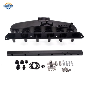 Collecteur d'admission en aluminium noir à 6 injecteurs pour moteur <span class=keywords><strong>N54</strong></span> BMW E60 E61 E82 E88 E89 E71 E90 E92 135i <span class=keywords><strong>335i</strong></span> - Product Image 1