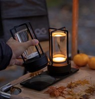 Dropshipping Lampe de table portable avec lumières d'ambiance Lanterne de luxe pour restaurant d'extérieur en cristal Lampe de table LED croisée rechargeable