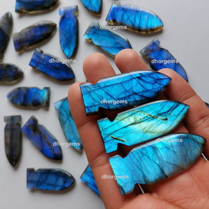 Cabochon de labradorite bleue 100 % naturelle de haute qualité, pierre précieuse en vrac, pierre de guérison populaire, approvisionnement en gros - Product Image 5