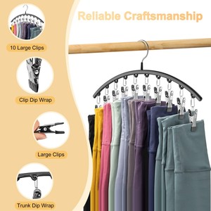 10 Clips Stainless Steel Clothes Drying <strong>Hanger</strong> <strong>Multi</strong>-functional Wind-resistant Metal <strong>Hanger</strong> for Clothes - Product Image 6