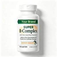 Comprimés de complexe de vitamines B12, B6, biotine avec acide folique, vitamine C, soutien immunitaire, antioxydant, système nerveux, mémoire cérébrale