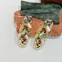 <strong>Best</strong>-<strong>Selling</strong> Trendy 18K Real Gold Plated Eco-Copper Cat's Eye Stone <strong>Earrings</strong> Wholesale Women's Party <strong>Bulk</strong>