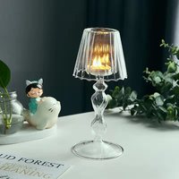 Bougeoirs d'isolation thermique de pot de bougie en forme de lampe de table d'approvisionnement d'usine pour la décoration de mariage