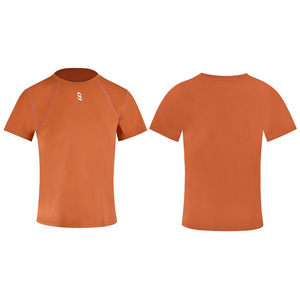 Camiseta Deportiva de Manga Corta Boton, Naranja, Unisex, Transpirable, de Secado Rápido, para Correr, Ciclismo y Fitness - Product Image 2
