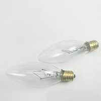 15W 25W 40W 60W lampes décoratives E12 ampoule de candélabres 120V C32 bougie en forme de pointe de flamme lustre ampoules à incandescence