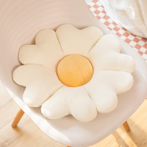 Bán buôn hoa hướng dương daisy hoa sang trọng nhồi bông đệm thoải mái sofa ném gối dệt kỹ thuật trang trí nội thất sàn <span class=keywords><strong>couch</strong></span> - Product Image 1