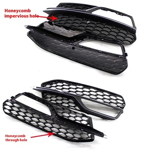 New 13-16 A3 Sports/S3 Bumper Fog <b>Light</b> Grille ABS Plastic Modified Frame Mesh Lower <b>Net</b> for Front Position GZ.D077/GZ.D076 - Product Image 3