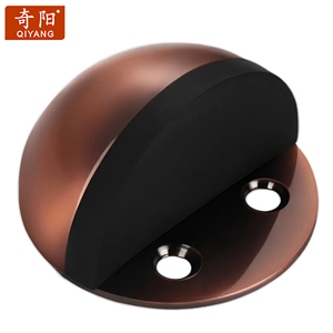 QIYANG Acier Inoxydable Noir Demi Lune Butée De <span class=keywords><strong>Porte</strong></span> Design Moderne Monté Au Sol <span class=keywords><strong>Porte</strong></span> Arrêts Wedge pour Hôtels - Product Image 4