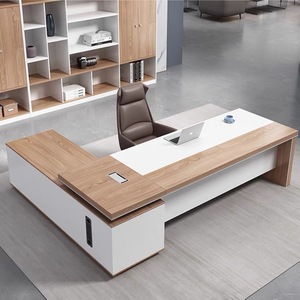 Bureau de direction en bois moderne, mobilier de bureau de direction, table de direction - Product Image 1