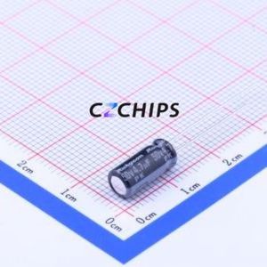 Condensador Electrolítico de Aluminio de Orificio Pasante 50PK4R7MEFC5*11, Componente de Orificio Pasante (THT), D5xL11mm 4.7uF 20% 50V 2mm - Product Image 1