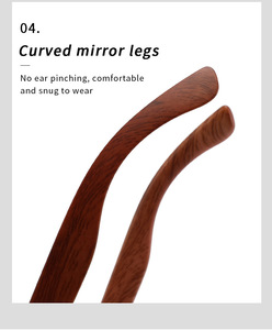 2026 Trendy glasses Square All-in-One Sunglasses Wooden Bamboo Polarized Sunglasses for <b>Men</b> - Product Image 5