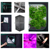 Kit de tente de culture 80x80x160cm complet avec lumière de culture LED et système de filtre de ventilateur de ventilation pour champignons et plantes