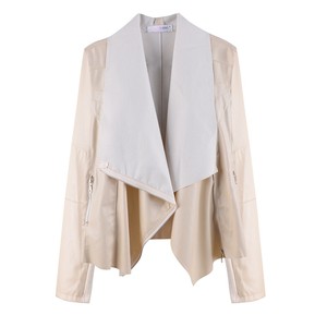 Cappotto nero da donna in finta pelle sintetica giacche corte morbide da <span class=keywords><strong>moto</strong></span> femminili - Product Image 2