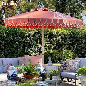 Glamping matrimonio ombrellone ombrellone decorazione di nozze ombrello esterno giardino bianco spiaggia balcone ombrellone con frangia - Product Image 5