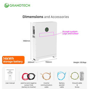 بطارية ليثيوم 15 كيلو وات بالساعة 10 كيلو وات بالساعة بطارية ليثيوم أيون 24 فولت 48 فولت خلية <span class=keywords><strong>Lifepo4</strong></span> IP65 حماية بطارية ليثيوم مثبتة على الحائط - Product Image 2