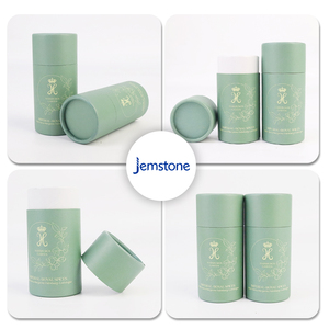 Eco friendly logotipo personalizado Kraft artesanía cilindro tubo de papel embalaje con tapa - Product Image 1