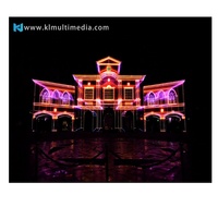 Projection 3D en extérieur avec écran vidéo sur mur, décoration de bâtiment, projection interactive, projection immersive pour la pièce
