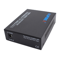 Convertisseur de média optique BIDI Gigabit 10/100/1000 Mbps Fibre WDM Simplex SMF Monofibre Portée 20 km 1310 nm/1550 nm Utilisation CCTV