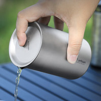 Titanium Craftsman – Théière double couche en titane pur, portable pour le camping en extérieur, service rapide, idéale pour la maison et les voyages