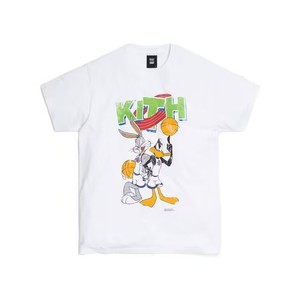 T-shirt vintage Kith <span class=keywords><strong>Looney</strong></span> <span class=keywords><strong>Tunes</strong></span> da basket con grafica Daffy Duck, casual - Product Image 4