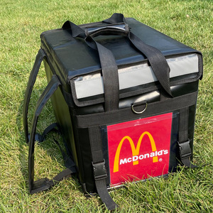 Zaino Borsa Termica Impermeabile Commerciale da 32L 48L per Consegna Cibo con Logo Personalizzato, per Pizza Calda Stile Just Eat con Luce Posteriore per Scooter - Product Image 3