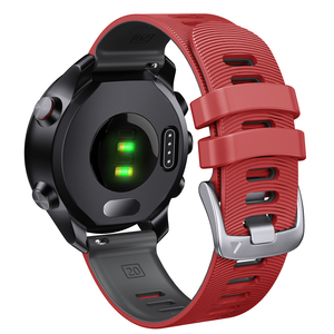เพลิดเพลินไปกับสายนาฬิกาซิลิโคน20มม. สองสีสำหรับ Garmin Forerunner 245/645ยางนิ่มสายนาฬิกาอัจฉริยะระบายอากาศได้ดี - Product Image 4