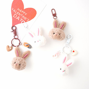 Cute Keychain Cartoon Rabbit Doll Bag Pendant Plush Rabbit Acrylic Key Chain Car Key Holder