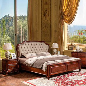 מיטה זוגית מודרנית רכה, יוקרתית ואלגנטית מעור אמיתי ועץ מלא לזוגות - Product Image 5