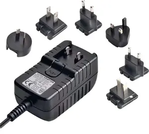 Adaptor daya AC/DC 9V 1,5a dengan sertifikat medis IEC60601.