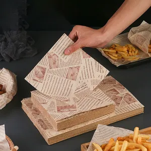 Yüksek kaliteli biyobozunur sandviç Hamburger sarmalayıcılar yağa dayanıklı Glassine Fast Food ambalaj kağıdı