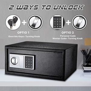 Caja Fuerte Electrónica Digital <span class=keywords><strong>de</strong></span> Acero Sólido, Mini Caja <span class=keywords><strong>de</strong></span> <span class=keywords><strong>Seguridad</strong></span> para el Hogar, Oficina, Hoteles y <span class=keywords><strong>Bancos</strong></span> - Caja Fuerte para Niños para Guardar Dinero - Product Image 2