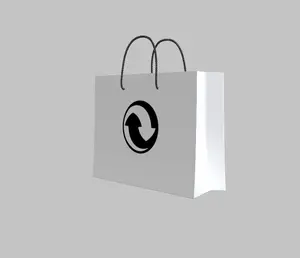 Customization factory direct fashion branded design ribbon handle,small paper gift shopping bags for wedding dress/