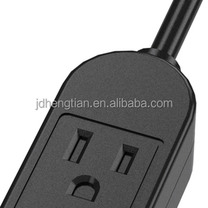 <span class=keywords><strong>Prolunghe</strong></span> 3 punte nere 10 Ft <span class=keywords><strong>per</strong></span> uso interno prolunga a 3 punte a presa multipla cavo-prolunga ad angolo piatto che risparmia spazio - Product Image 2