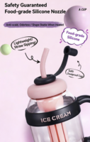 Bouteille d'eau géante en plastique de grande capacité, avec filtre à thé pratique pour thé aux fleurs, de haute qualité, pour seconder le seau à glace