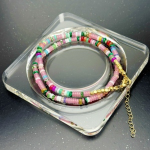 Kalung manik-manik Frisbee Musim Panas <span class=keywords><strong>2025</strong></span> untuk wanita berlian alami cahaya mutiara mewah ceruk rantai klavikula kupu-kupu - Product Image 2