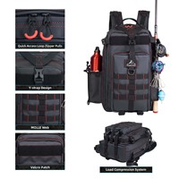 Vente en gros de bâche de camping de randonnée de grande capacité sac à dos étanche pour le poisson avec porte-canne à pêche sac à dos
