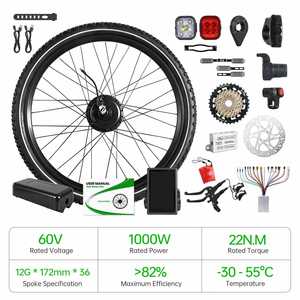 60V 350W-2000W Ebike Conversion Kit Rear Wheel Brushless <b>Hub</b> Motor Stainless Steel UK Warehouse Ready Stock Deluxe Set LCD 22N - Product Image 1
