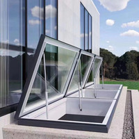Fenêtre de toit coulissante automatique moderne en alliage d'aluminium avec double vitrage, télécommande et ventilation résistante aux intempéries