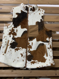 Chaleco de Moda de Invierno para Mujer de Alta Calidad con Estampado de Vaca, <span class=keywords><strong>Sin</strong></span> Mangas, Casual, de Felpa, con Cremallera, para Otoño - Product Image 3