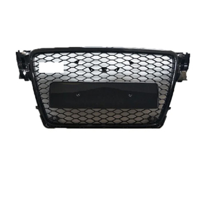 Grille avant complète en nid d'abeille pour <span class=keywords><strong>Audi</strong></span> A4 <span class=keywords><strong>RS4</strong></span> B8 <span class=keywords><strong>2007</strong></span> 2008 2009 2010 2011 2012 Grille ABS sans logo - Product Image 1