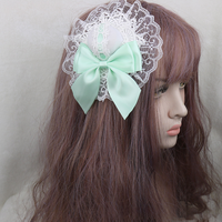 DREAM FASHION Mode Lolita, Épingles à Cheveux Élégantes Personnalisées en Dentelle et Satin, Style Anime, Bandeaux Lolita pour Cosplay, Accessoires Capillaires