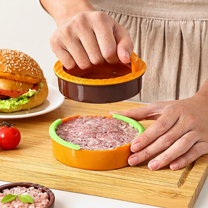 Prensa para hamburguesas multifunción antiadherente, molde para carne de hamburguesa DIY, utensilio de cocina para hacer hamburguesas rellenas - Product Image 1