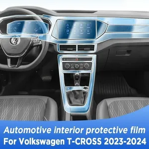 Pour <span class=keywords><strong>Volkswagen</strong></span> T-CROSS 2023 2024 boîte de vitesses panneau écran de Navigation automobile intérieur housse de protection Film anti-rayures autocollant - Product Image 2