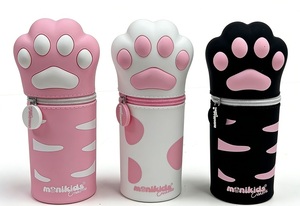 Vente flash - Trousse à crayons en silicone 3D en forme de patte de chat - Sac de papeterie - Fournitures scolaires mignonnes et <span class=keywords><strong>kawaii</strong></span> pour enfants - Product Image 2