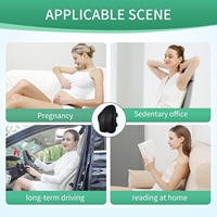 Coussin de Soutien Lombaire Ergonomique en Mousse à Mémoire de Forme Premium, Respirant, en Maille 3D, pour Chaise de Bureau et Voiture, Orthopédique, Contre la Sciatique et les Douleurs Dorsales