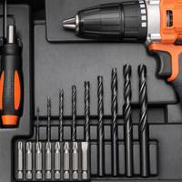 Ensemble d'outils électriques rechargeables Vokex de 112 pièces avec embouts, tournevis, marteau, pinces, clé pour la réparation à domicile