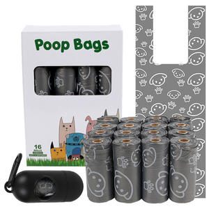 Dostu kokulu köpek Poop bezi saplı çanta tek kullanımlık sıhhi ped kolay biyobozunur kedi kumu atık torbaları - Product Image 1