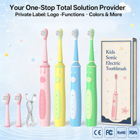 Ensemble de brosses à dents électriques pour enfants, brosses à dents électriques à poils doux pour enfants, brosses à dents électriques pour le nettoyage des dents
